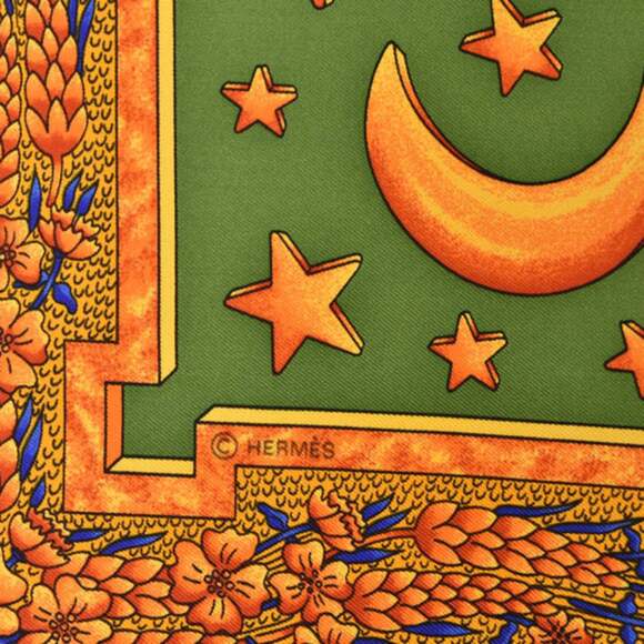 HERMES Yellow Silk Scarf - Picture 9 of 9